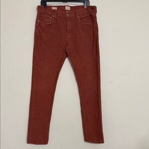 Vintage j crew corduroy Men Rust Pants 34X34 straight festival Y2K retro casual